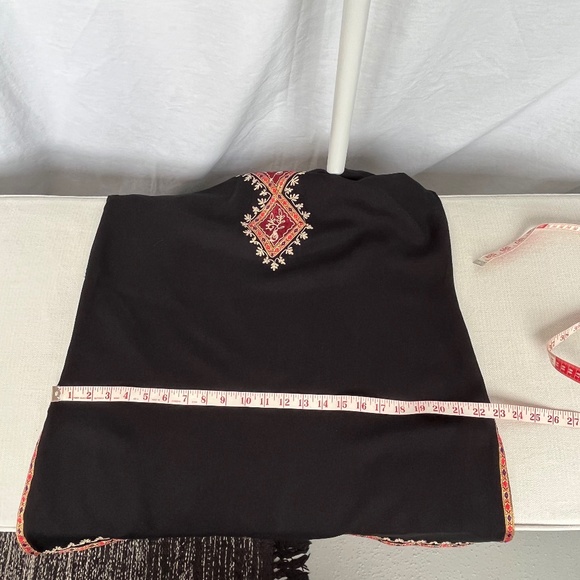 Tunic/dress, or beach/pool cover-up, black, viscose/cotton, XL. - Picture 11 of 15